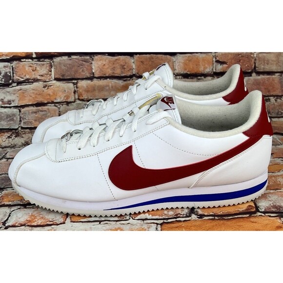Nike Cortez OG Forrest Gump Mens Size 14 White Leather Sneakers Shoes 819719-103 - Picture 2 of 11